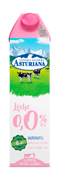 Leche en brik 0% MG Central Lechera Asturiana