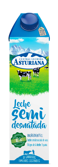 Leche en brik semidesnatada 1 L Central Lechera Asturiana